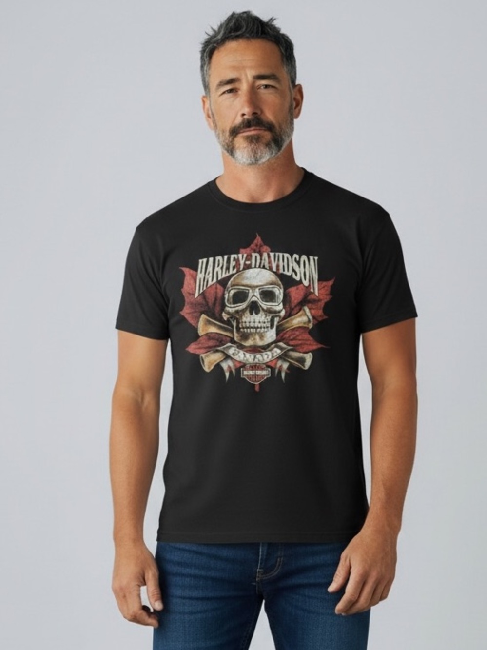 Harley-Davidson Clare's At The Falls Niagara Falls Canada Skull
Graphic T-Shirt
